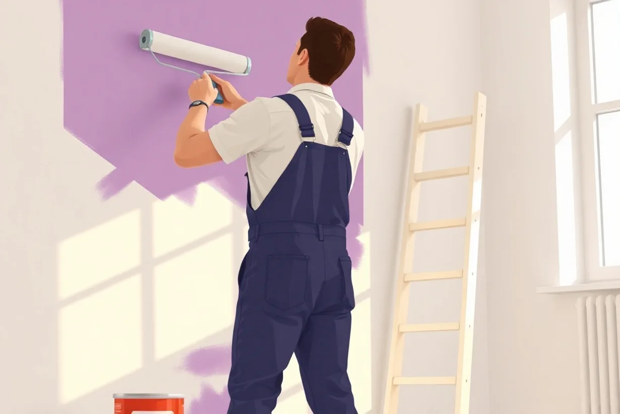 Peintre Villeneuve-Saint-Georges 94190 en intervention sur un chantier